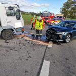 Verkehrsunfall mit Pkw und Lkw