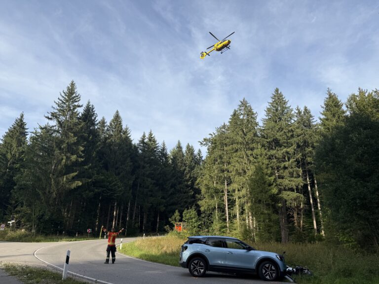 Verkehrsunfall mit Motorrad